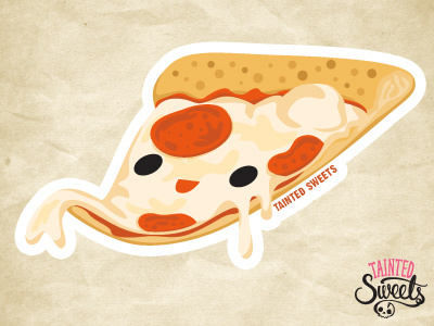 Friendly Neighborhood Pizza food illustration pepperoni pizza vector