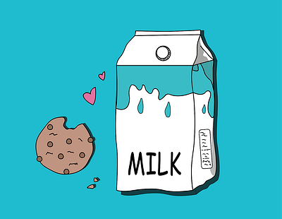 MILK COOKIES cookies design illustration milk ui vector