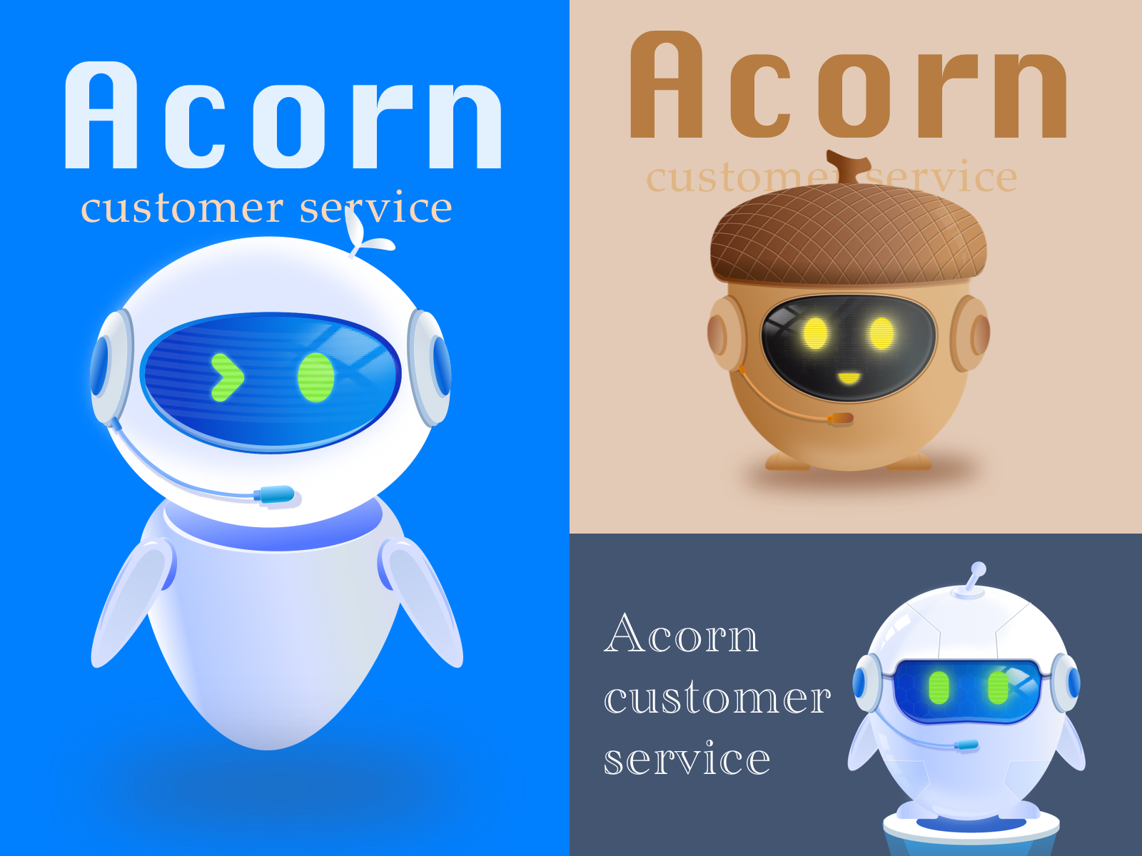 Acorn customer service by Niu haijian on Dribbble