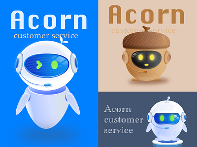 Acorn customer service app icon ui vector web 插图 设计