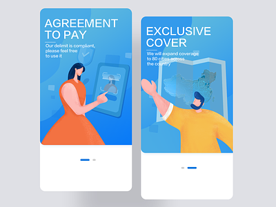 Finance app startup page app ui 插图