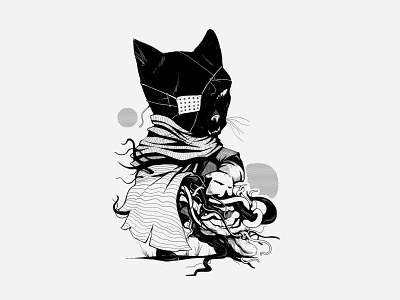 Solid Cat -Black team 2d art cat design digital digital art digital design draw gameart illustration image picture разработка дизайна создание иллюстраций