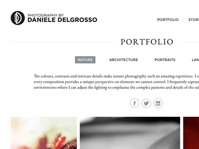 Photography Website development garamond minimalist montserrat photography responsive visual website