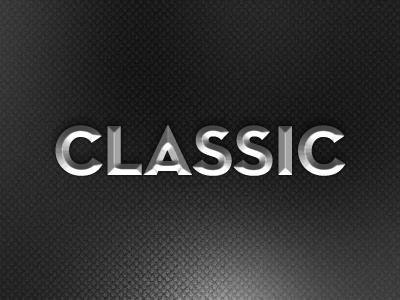 Classic black chrome classic display grey light neutra retro shadows silver title typography