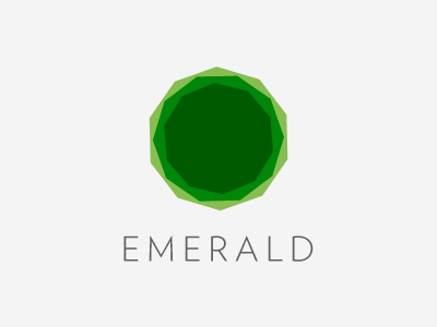 Emerald emerald gem green logo typography minimalist dandelgrosso daniele delgrosso