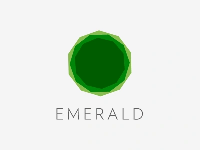 Emerald dandelgrosso daniele delgrosso emerald gem green logo minimalist typography