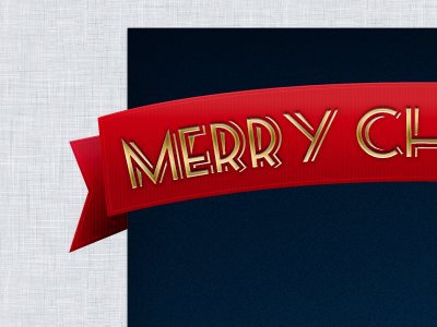 Merry Christmas blue card christmas gold graphic holidays linen merry red salutation