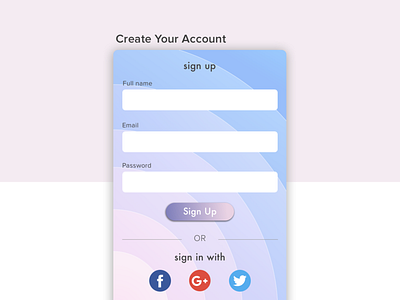 Daily UI #001 "Sign Up"