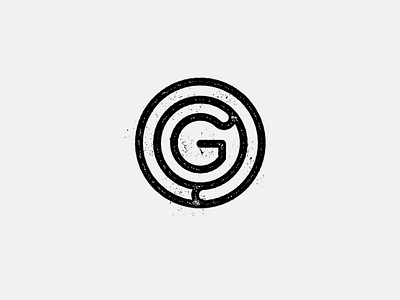 G logo alphabet bold branding circle g grain grit icons letter lettering letters line logo logomark logomarks logotype marks round texture thick