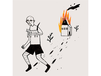 Your Ex fire funny illustration