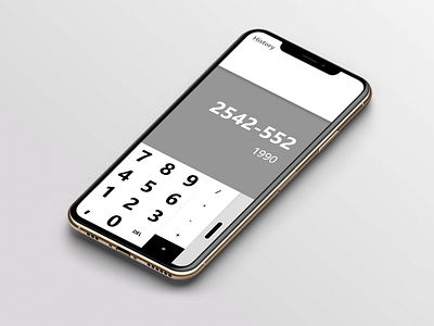 Calculator concept app for iPhone branding clean color conept cover design icon illustration illustrator logo logo design minimal typography vector
