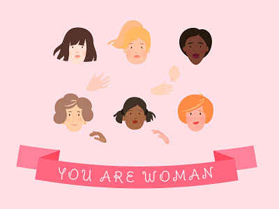 Woman day card design