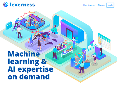 Vector illustration for Machine learning experts site