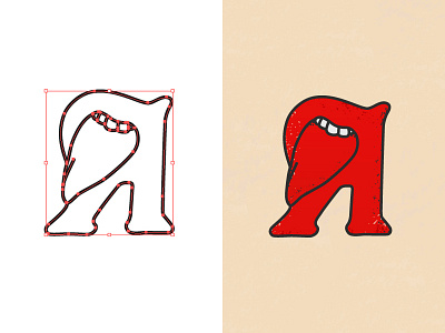 Ego-logo alphabet art design digital ego illustration me old person red vector vintage