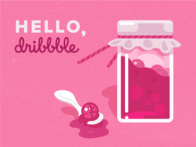 Dribble Jam art branding candies candy design digital flat illustration jam logo sweets ui vector
