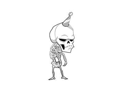 The Comedic Skeleton adobe illustrator character character design design digital illustration illustrator