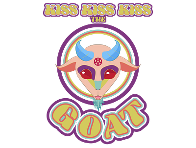 Kiss the Go-Goat adobe illustrator character digital icon illustration logo