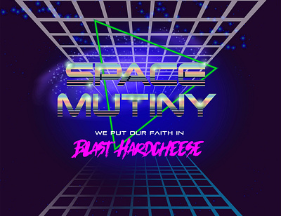 Space Mutiny 80's adobe illustrator digital illustration mst3k poster rifftrax spacemutiny