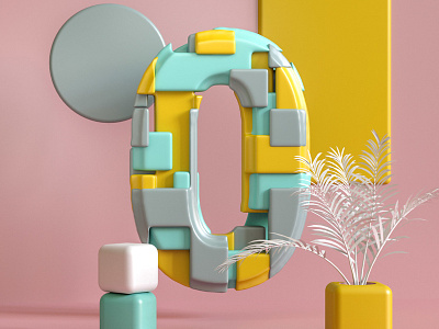 36 Days of Type - 0 36 days 3d 3d art art art direction c4d cgi challenge cinema4d color colors design font fonts illustration interior lettering set design type typography