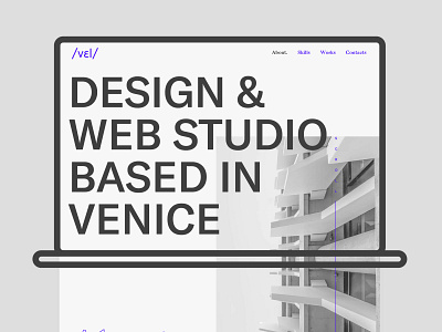 Vel studio new website homepage presentation