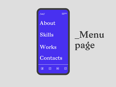 Mobile menu mobile smartphone mockup typography ui ux webdesign website website concept