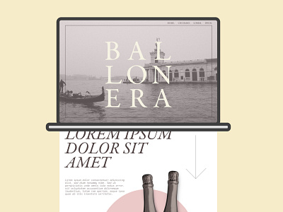 Ballonera prosecco branding ecommerce graphic design typography ux webdesign website website concept
