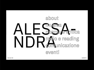 Alessandra Trevisan website logo animation website website concept