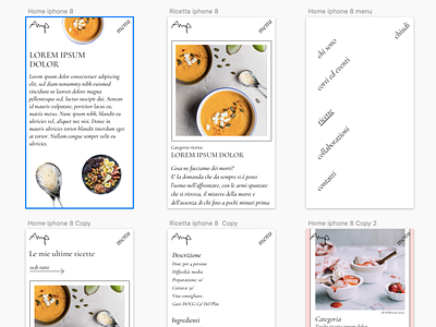 Smarphone layout app concept food app food blog smartphone typography ui mobile ux web design website website concept
