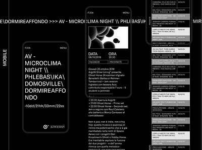 Mobile navigation for Argo16 avantgarde cultural graphic design music app music art ux webdesign