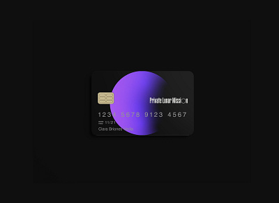 Private Lunar Mission - School project branding branding concept credit card logo vector