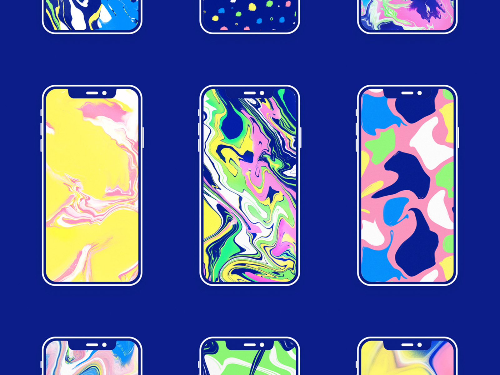 Set of free wallpapers download free freebie illustration procreate wallpaper