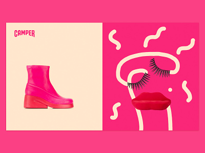 How would be the person thought by a shoe? art direction camper illustration shoe