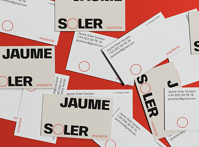 Jaume Soler business cards architect branding business card businesscard