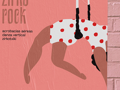 Cartel Dantzazirkorock aerial silks circus debuts illustration trapeze vector