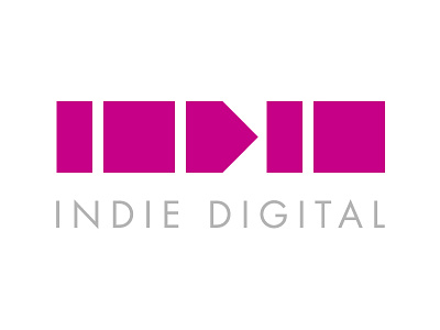 INDIE Digital Logo advertising agency digital geometric indie logo pink shapes simplified square