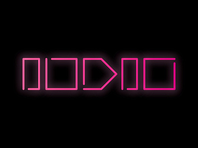 INDIE Digital in Neon advertising agency digital geometric indie logo neon pink shapes simplified square