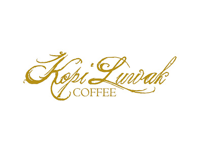 Kopi Luwak Coffee Logo Concept coffee design exotic gold kopi logo luwak luxurious natural rare