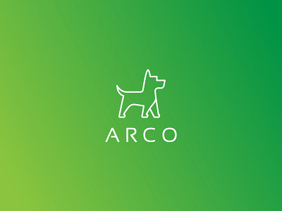 Arco 2 branding design dog dog logo doggy gradient green icon it security logo logo design tech logo technology typography vector