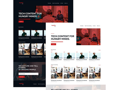 Hackflix: Tech content for hungry minds branding design identity logo minimal typography ui ux web website