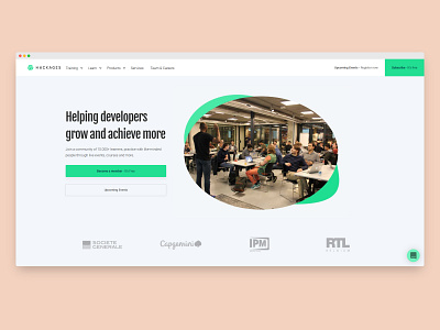 Hackages landing pages design v03 coding development education education app growth hacking landing page ux website