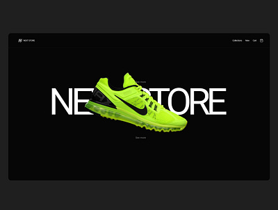 Next store branding design ecommerce identity illustration minimal nike sports ui ux website