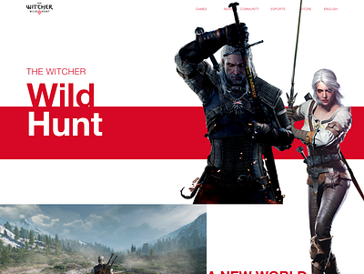 The Witcher III Website design design games gaming homepage thewitcher ui web website