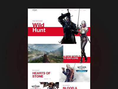 The witcher wild hunt website design