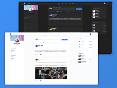 Linkedin redesign app design flat linkedin minimal redesign ui ux web website