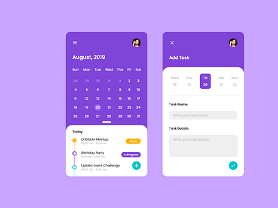 Daily Task Management by UI Ninja on Dribbble