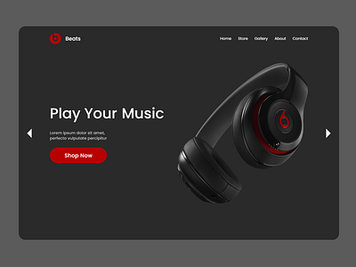 Beats Headphone Landing Page beats beats by dre ecommerce fashion headphone headset landing page music website store store design ui ux uidesign ux uxdesign webdesign