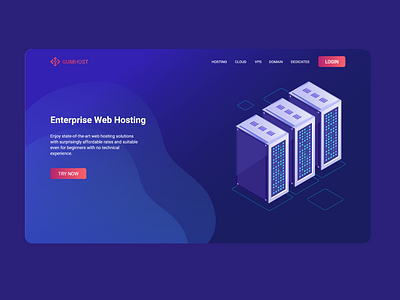 GumHost Landing Page design illustration landing page landing page design landingpage ui uidesign ux uxdesign vector webdesign website design