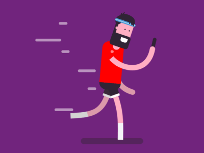 VMGameOn Running selfie 2d animation character vector vmgameon