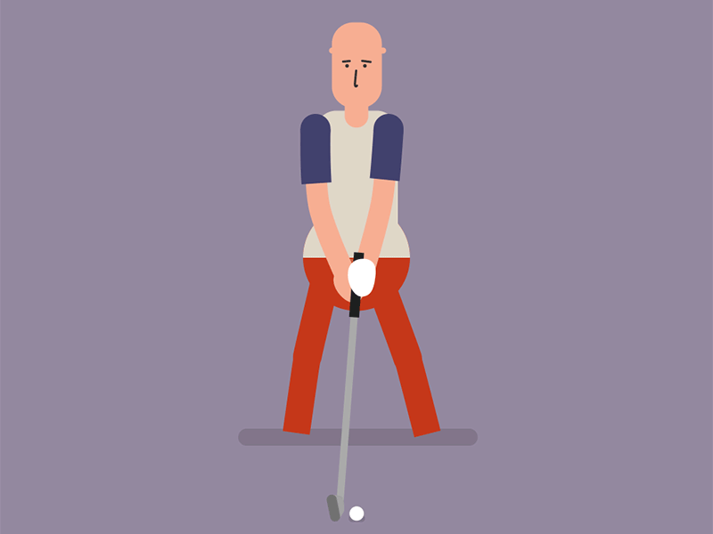 SportsShorts - Golf 2d animation character flat golf loop rubberhose short sport sting swing tee
