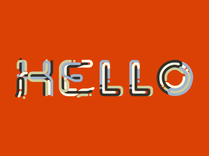 Hello 2d animography gif hello hi letter line loop metroline typeface typeset welcome